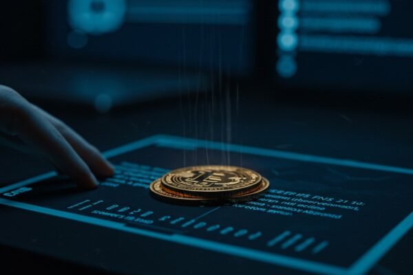 The Marque Act’s Digital Piracy: Unpacking the Hidden Risks of State-Sanctioned Crypto Seizure Digital lock icon overlaying a blockchain network, symbolizing Marque Act Crypto Security.