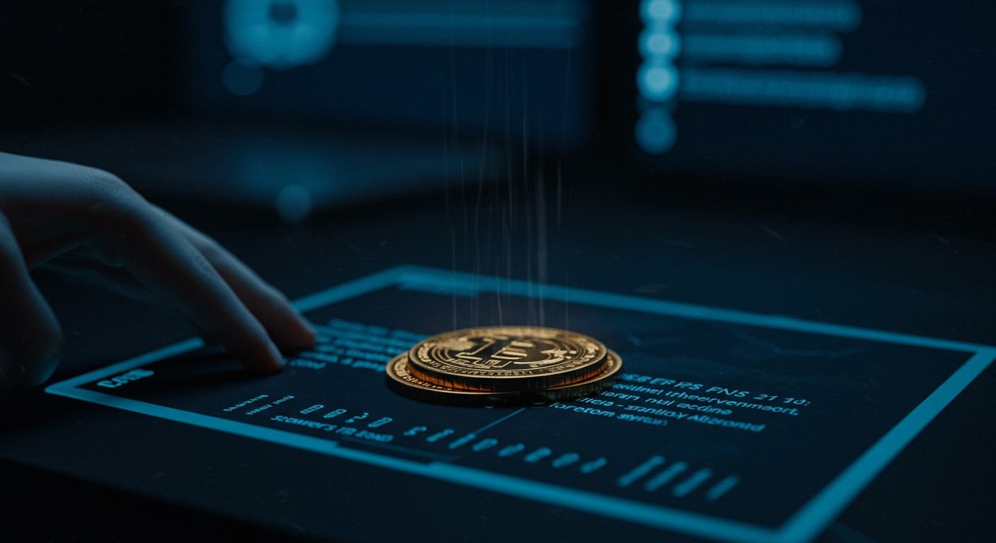 Digital lock icon overlaying a blockchain network, symbolizing Marque Act Crypto Security.