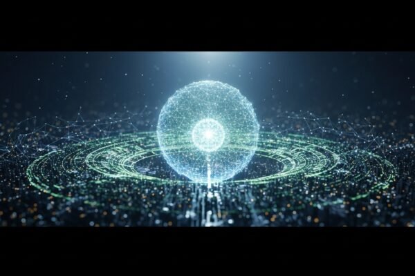 Visual representation of Microsoft's new MAI-Voice-1 and MAI-1-preview AI models, symbolizing in-house development and strategic autonomy in artificial intelligence.