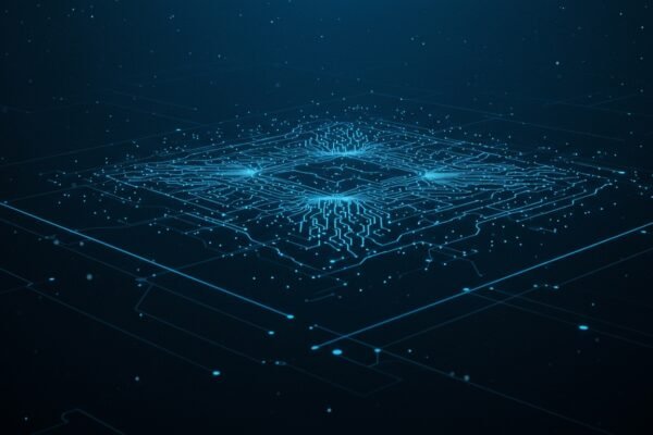 A stylized representation of interconnected neural networks, with "GPT-5" subtly integrated, symbolizing advanced AI intelligence and its widespread impact.