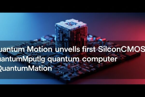A detailed image of Quantum Motion's first silicon CMOS quantum computer installed at the NQCC, emphasizing its potential for mass production.