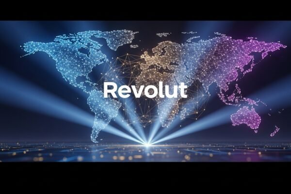 Revolut's new global headquarters in Canary Wharf, London, symbolizing its $13 billion commitment to global expansion.