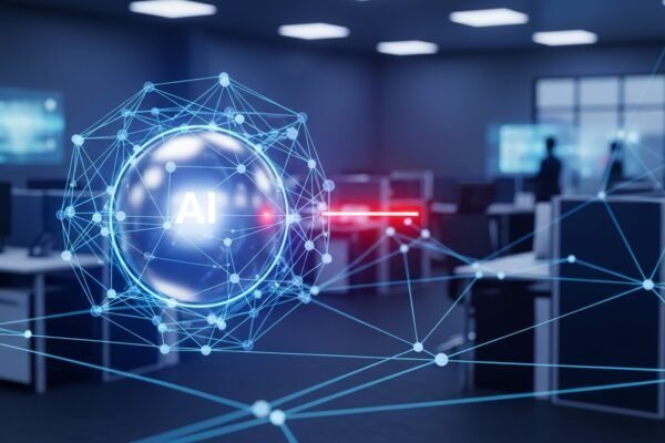 Illustration of Microsoft 365 Copilot interface with text overlays showing 'Agent Mode' and 'Office Agent' icons, symbolizing autonomous AI tasks in Word and Excel.
