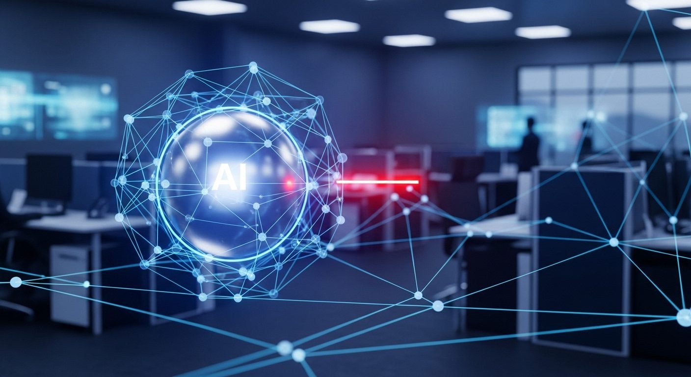 Illustration of Microsoft 365 Copilot interface with text overlays showing 'Agent Mode' and 'Office Agent' icons, symbolizing autonomous AI tasks in Word and Excel.