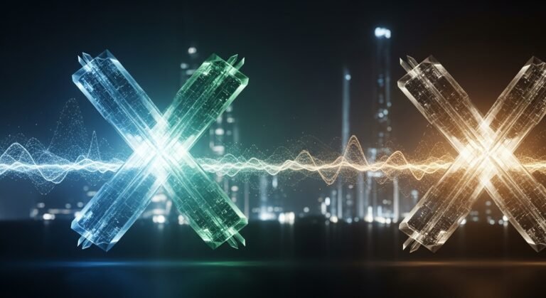 A conceptual image showing ASML's lithography machines merging with Mistral AI's neural network, representing the strategic investment and future of European AI and chipmaking.