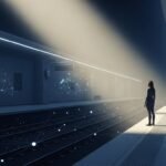 Iryna Zarutska photo with an overlay representing a public transit system, symbolizing the intersection of a personal tragedy and public safety policy issues.