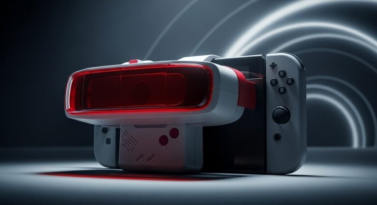 A graphic depicting the Nintendo Switch 2 console alongside the new Virtual Boy accessory, symbolizing Nintendo's blend of new and retro gaming.
