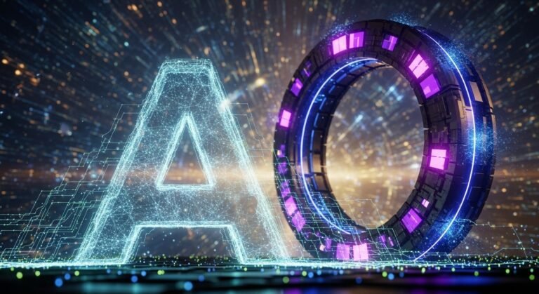 A graphic illustration depicting interconnected data centers with glowing neural pathways, symbolizing OpenAI's Stargate project and its half-trillion-dollar valuation.