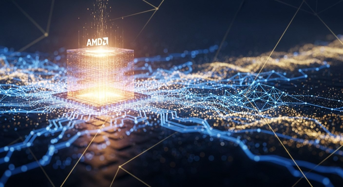 AMD and OpenAI logos side-by-side, representing their strategic partnership for AI infrastructure development.