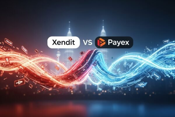 Xendit Finalizes Full Acquisition of Malaysia’s Payex, Rebrands to Xendit Malaysia A stylized map of Southeast Asia with digital payment lines connecting Indonesia, Malaysia, and other countries, illustrating Xendit's regional expansion strategy.