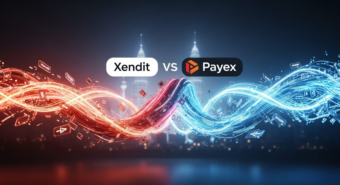 A stylized map of Southeast Asia with digital payment lines connecting Indonesia, Malaysia, and other countries, illustrating Xendit's regional expansion strategy.